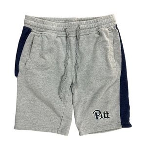Mens Y2K Colosseum Pitt Panthers Grey College Sweat Shorts Size S